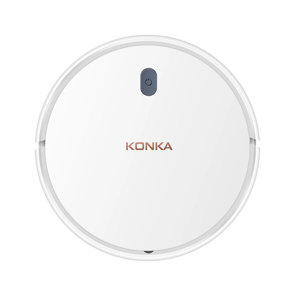 „KONKA“ 3-in-1 1000 Pa namų ūkio išmanusis dulkių siurblys su šluotuvu ir šluoste, 400 ml talpos dulkių surinkimo talpykla, automatinis įkrovimas, skirtas namams ir biurui