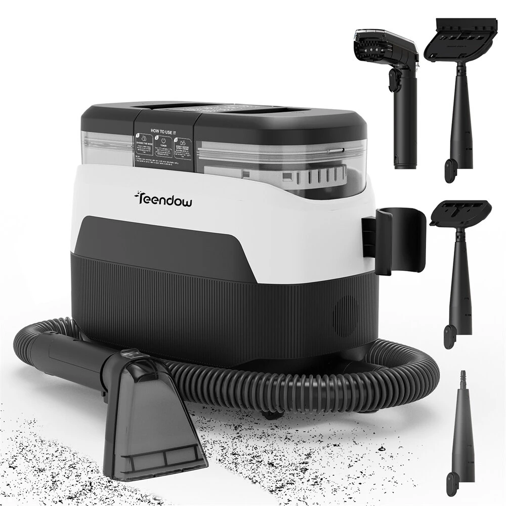 [EU Direct]Teendow C6 MAX Portable Carpet Cleaner Vacuums 1650W 12Kpa Multipurpose High Temperature Steam Carpet Cleaner With Dual Water Tank Spot Cleaner