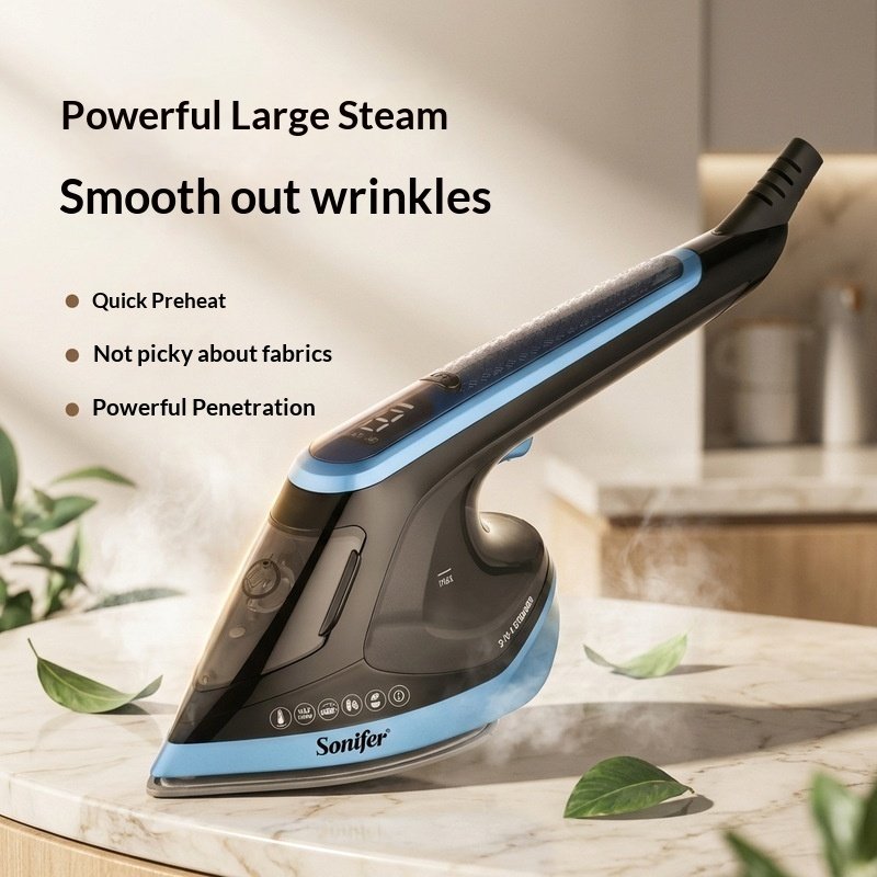 Galingas nešiojamas rankinis buitinės paskirties lygintuvas