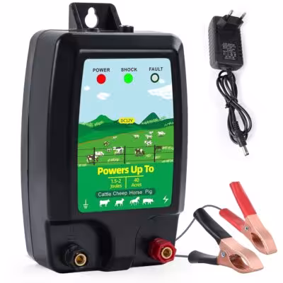 Electric fence for livestock 10 km controller