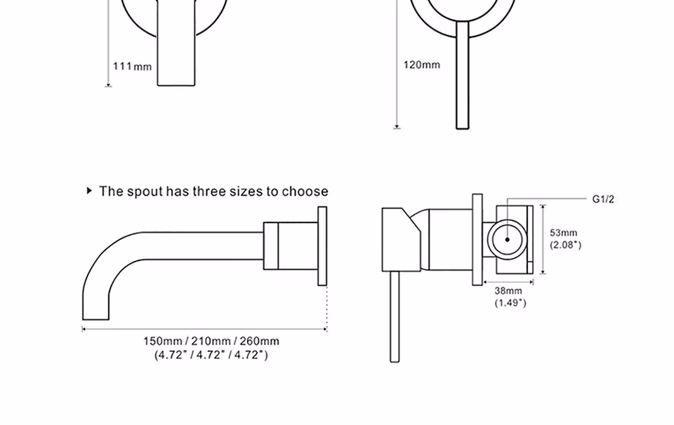 bagno mixer parete
