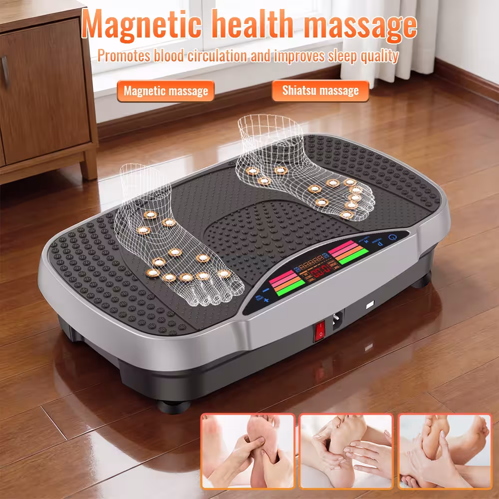 Vibration Plate Machine with Bluetooth Speaker 5 Programs 99 Levels Adjustable Speed Fitness Equipment For Home Whole Body Worko