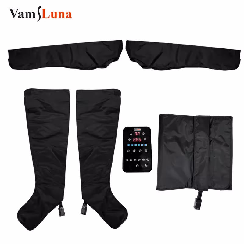 VamsLuna athlete equipment 6 chamber pneumatic compression full body lymphatic drainage massage recovery system