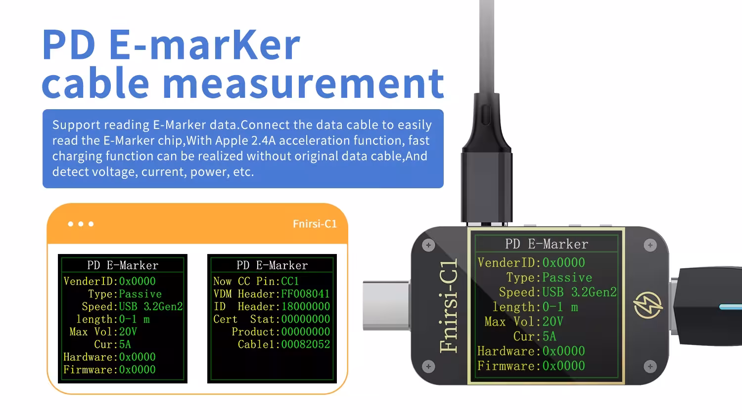 USB Type-C voltmeter tested