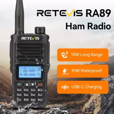 Retevis RA89 Walkie Talkie IP68 estación de radar USB-C para la caza