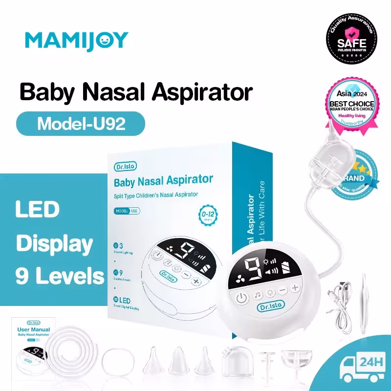 MAMIJOY Elektrinis Nosies Valytuvas Kūdikiams su Muzika ir Naktine Šviesa