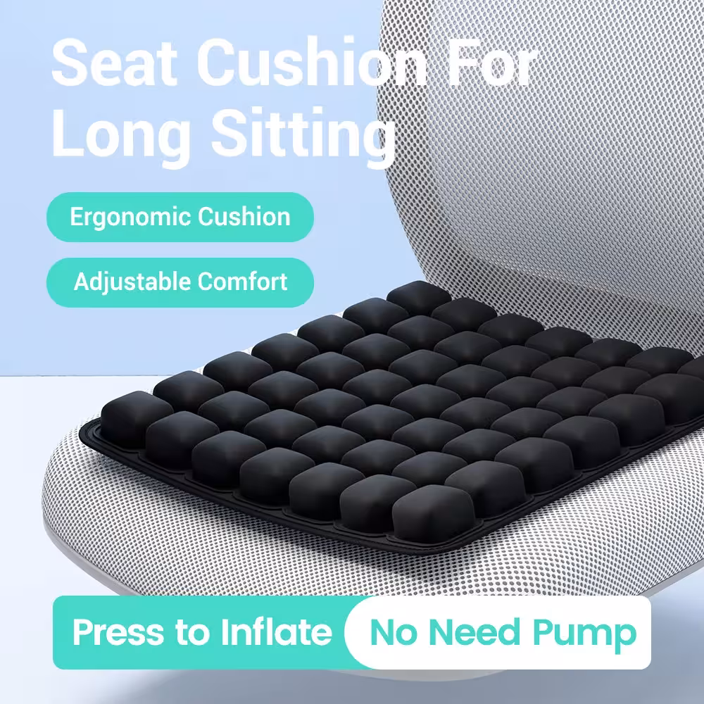 Coussin ergonomique 3D pour long séjour en chaise de bureau et voiture