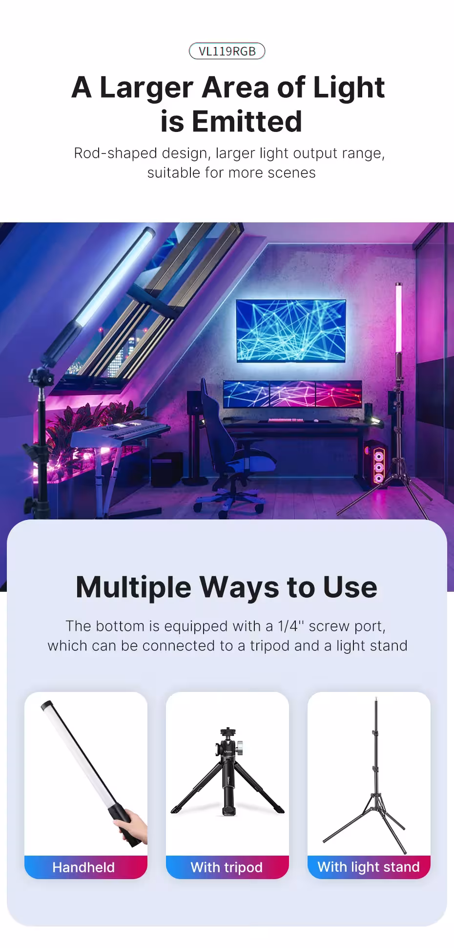 RGB LED video light