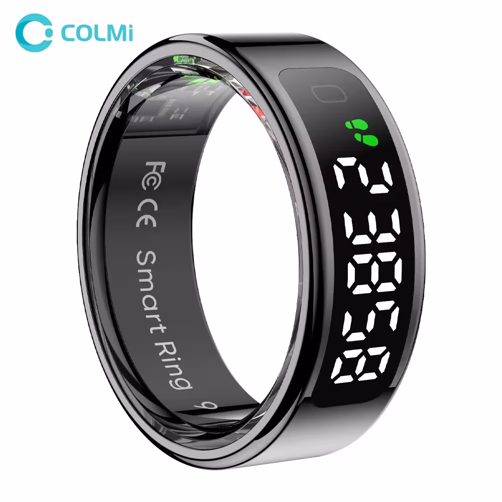 Anillo inteligente COLMI R12 con funciones de pantalla, carga inalámbrica y monitoreo de salud