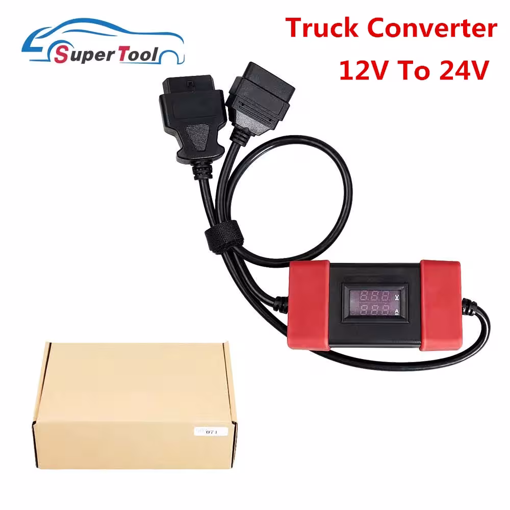 24V auf 12V LKW-Spannungswandler Heavy Duty Diesel-Adapter für OBD2-Scanner