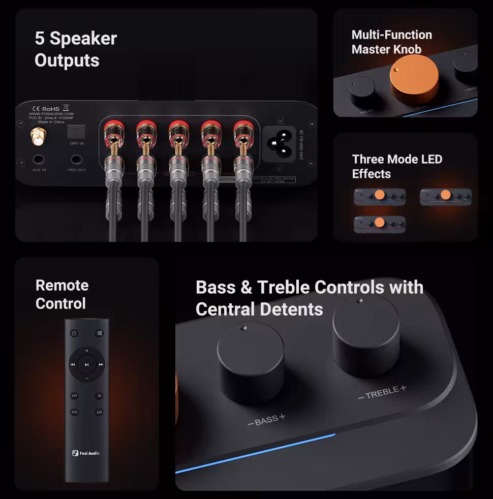 amplificador de audio doméstico Bluetooth