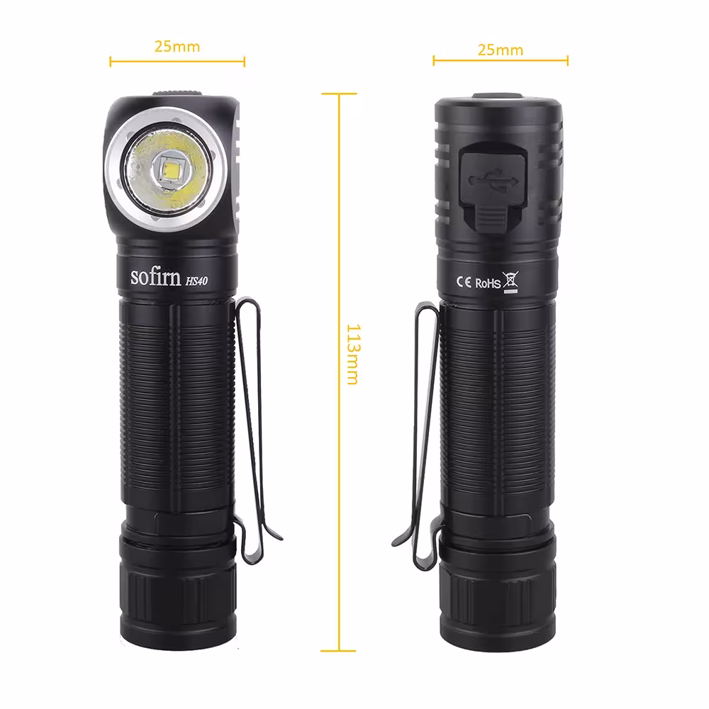 LED headlamp USB C
