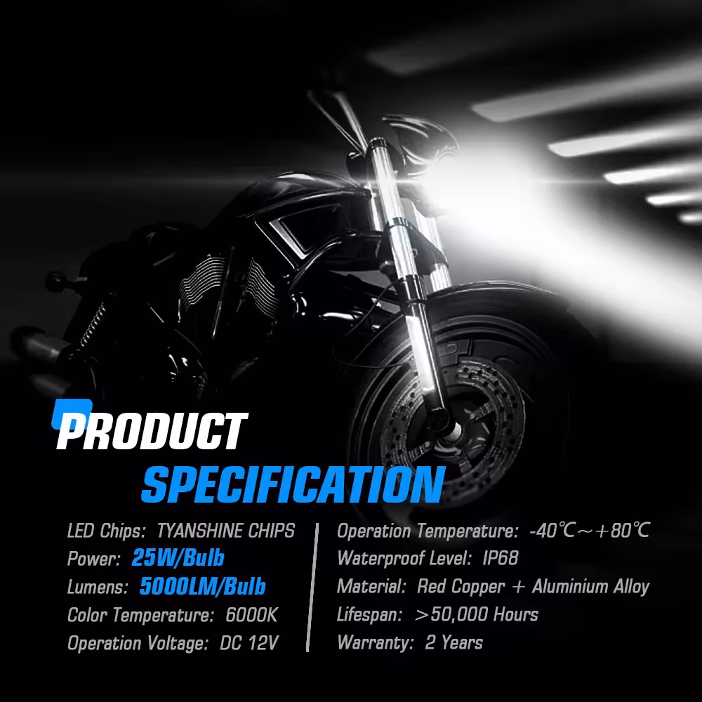 Bombilla LED para faro de motocicleta