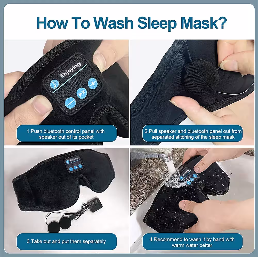 mascherina per il sonno con Bluetooth