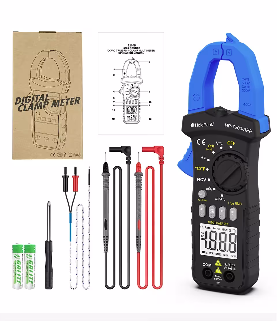 voltamperímetro inalámbrico de clip Bluetooth