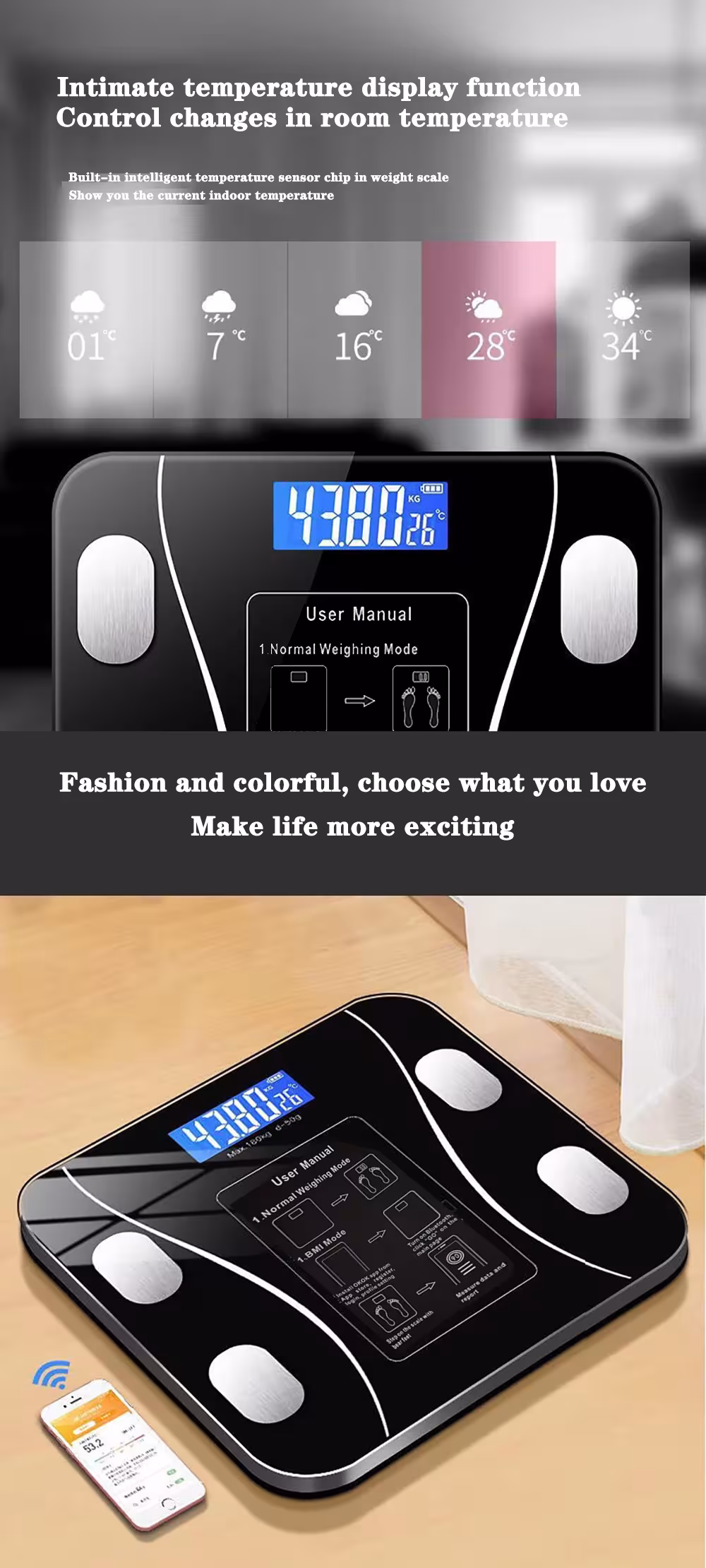 išmani svarstyklė Bluetooth