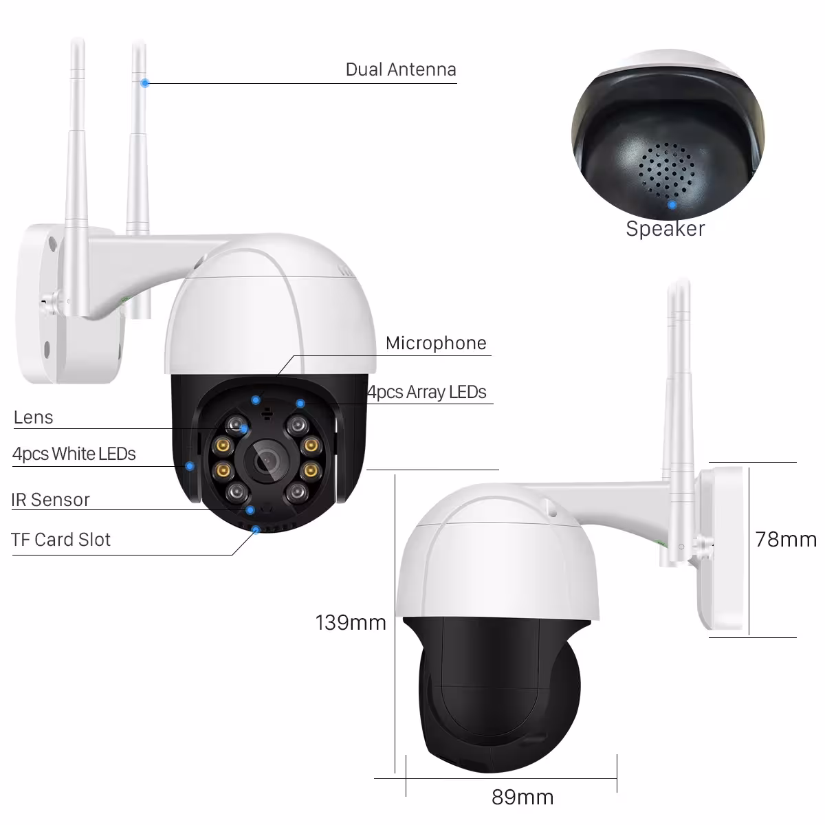 Telecamera IP WiFi PTZ