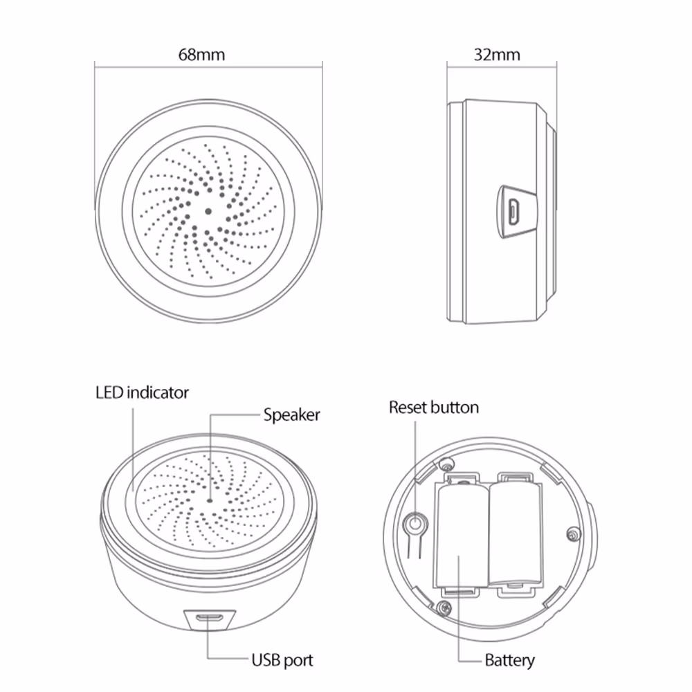 Alarme sirène intelligente ZigBee