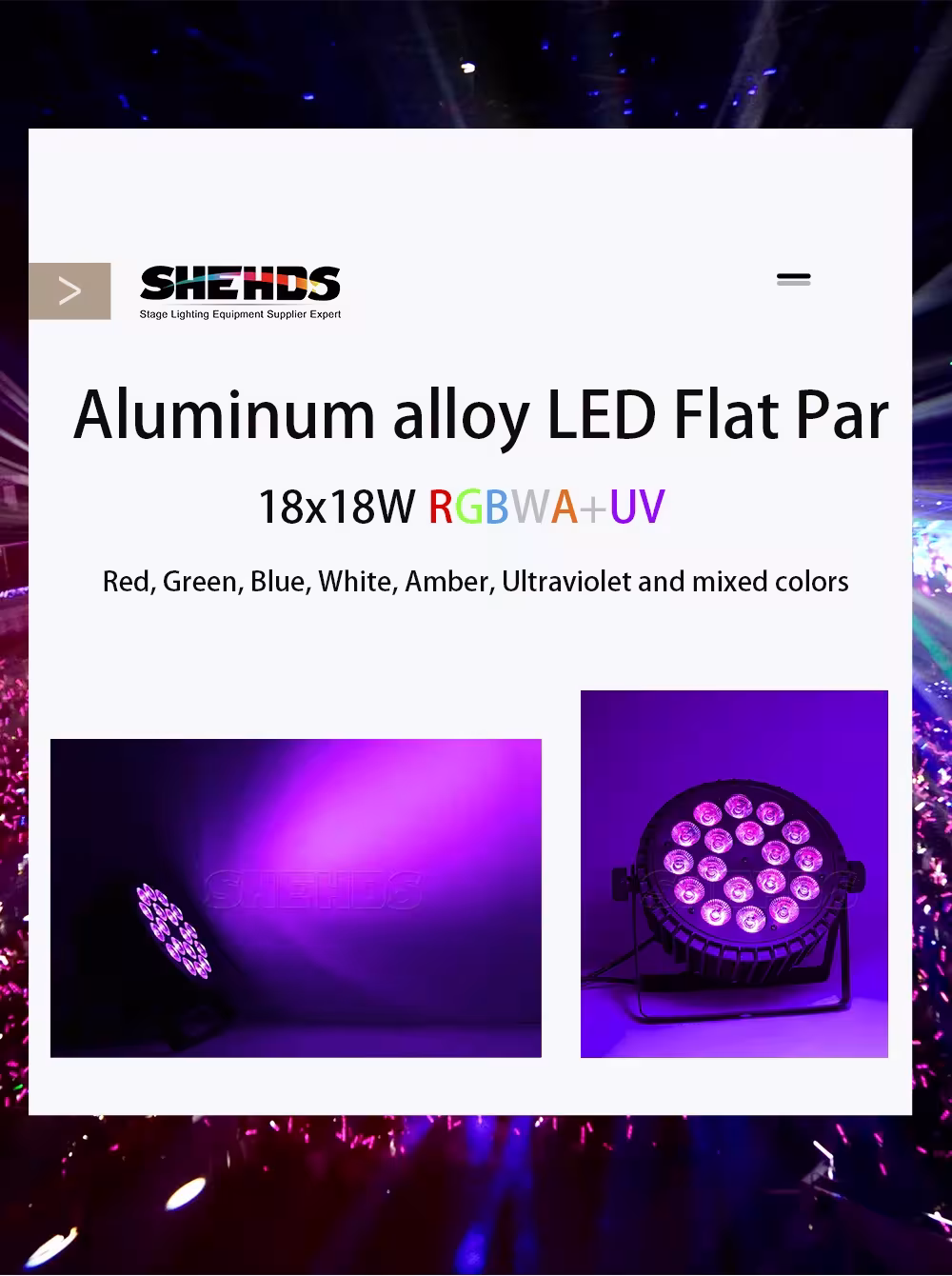 LED Par 18x18W diskotekos apšvietimas