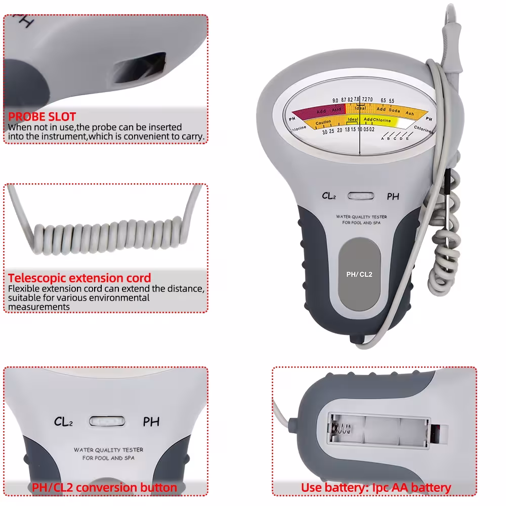 chlorine and pH measuring device