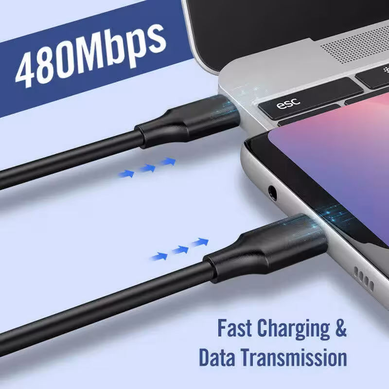 USB-C kabelis greitas įkrovimas