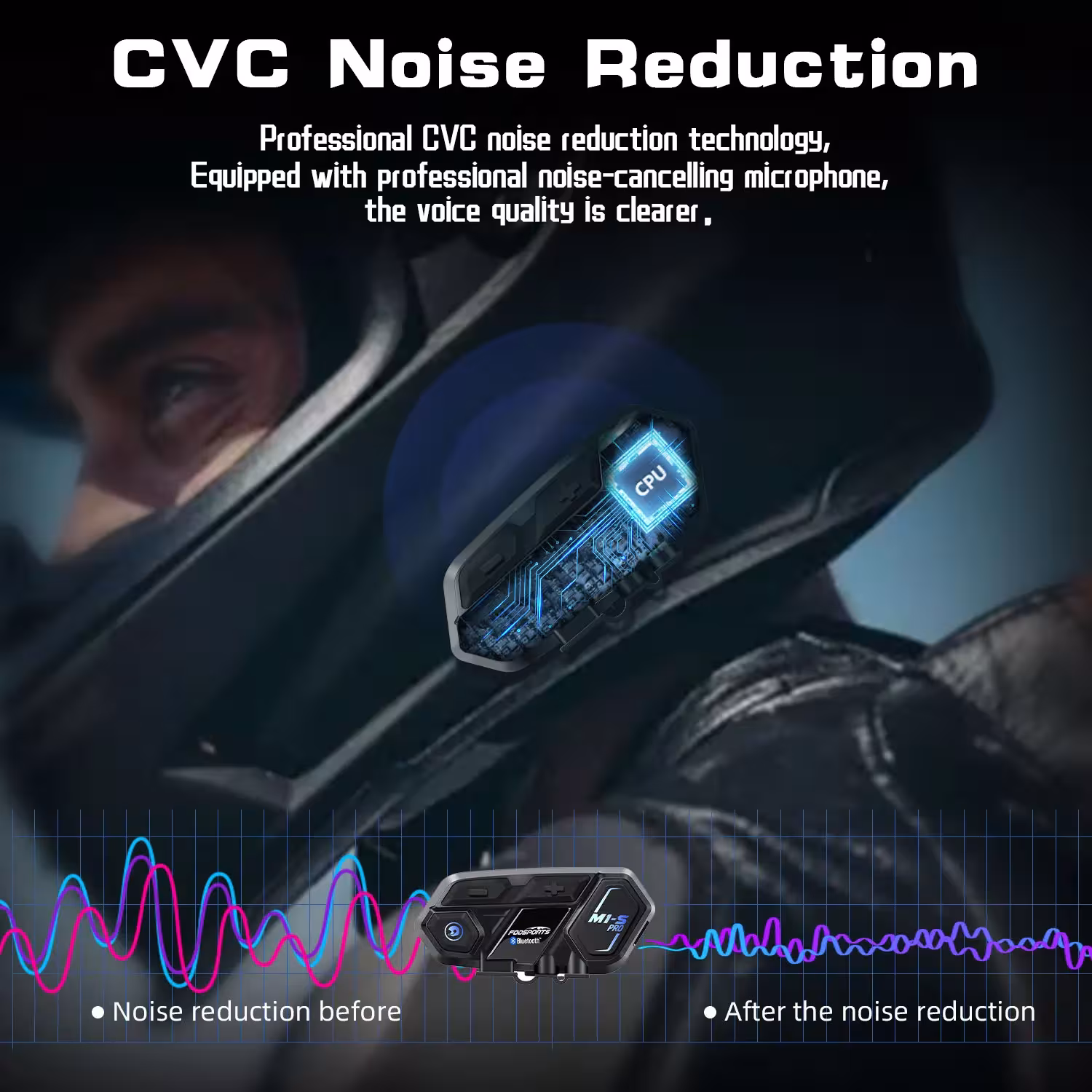 écouteurs interphones bluetooth moto