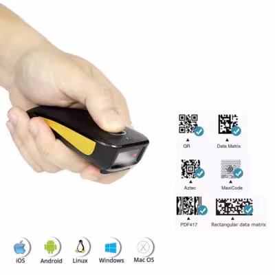 Lettore di codici a barre 2D Bluetooth NETUM 3 in 1 portatile QR