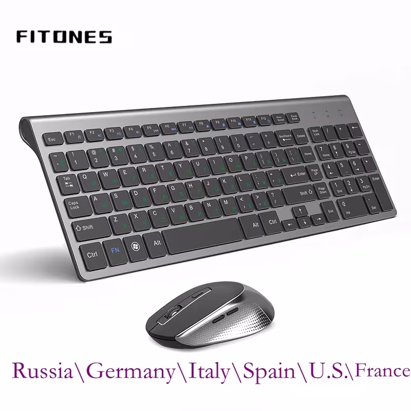 Clavier et souris sans fil avec un mini-clavier
