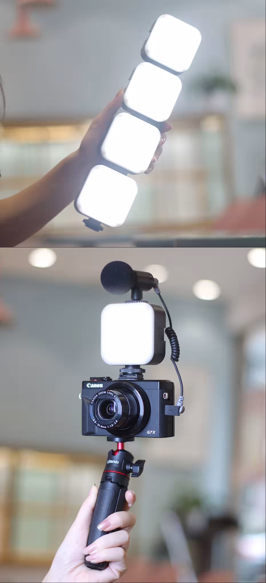 LED vaizdo šviesa vlogams