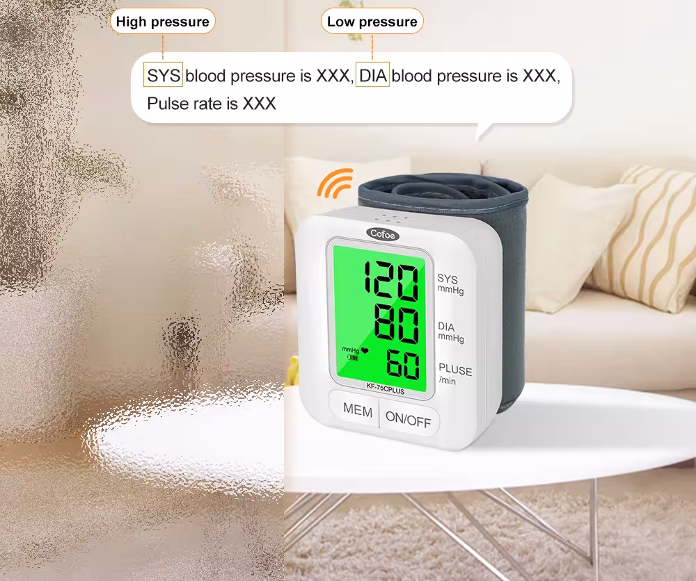riešo kraujospūdžio matuoklis USB