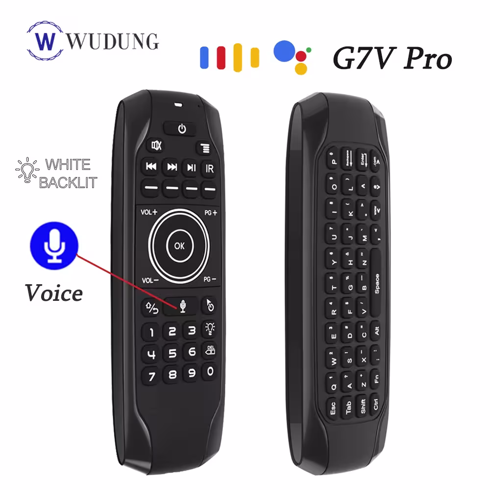 G7V PRO souris d'air sans fil avec capteurs sensibles à la voix et clavier russe anglais