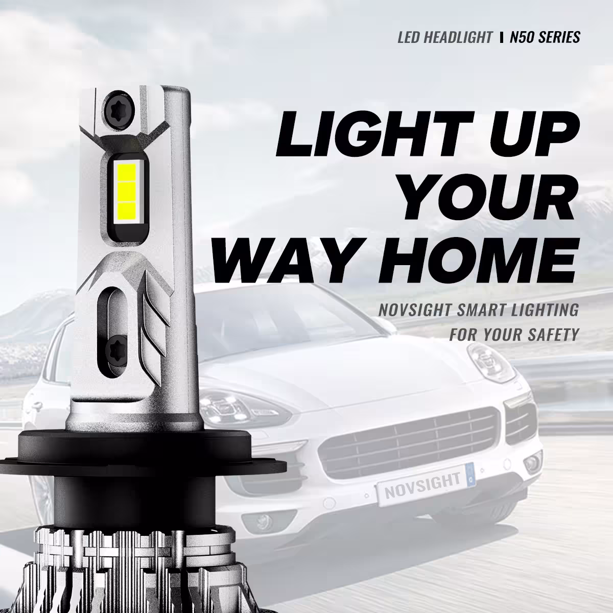 LED automobilių priekiniai žibintai