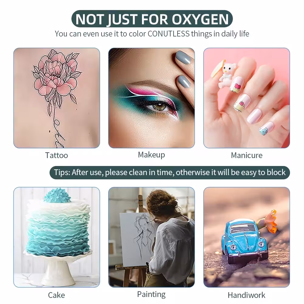 oxygen injector for facial hydration