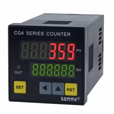 Electronic digital length and quantity counter