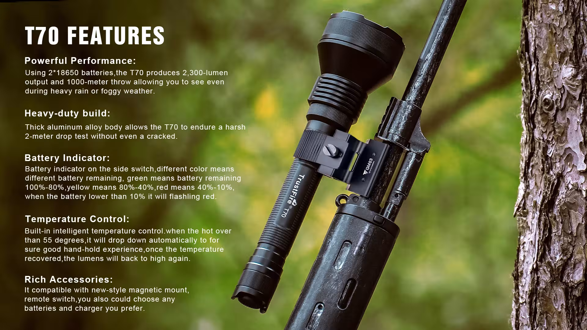 powerful flashlight for hunting