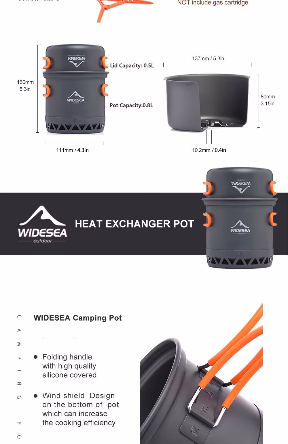 set da cucina da campeggio a gas