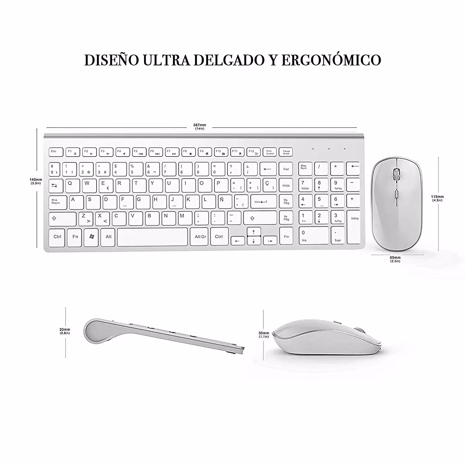 tastiera wireless mouse 2.4G