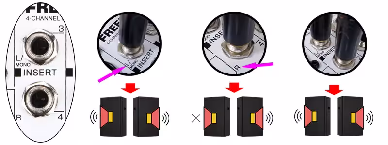 4-channel audio mixer