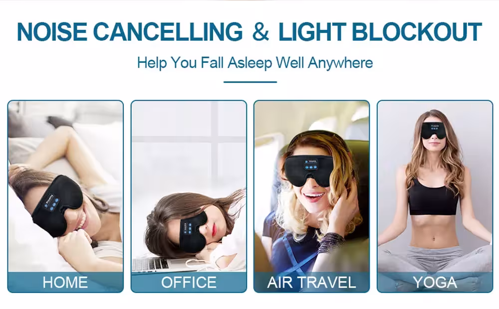 mascherina per il sonno con Bluetooth