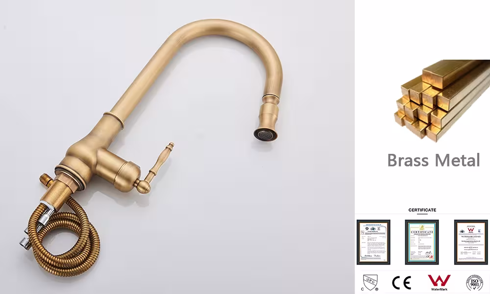 robinet de cuisine en laiton