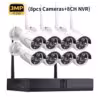 registratore NVR a 8 canali e 8 telecamere