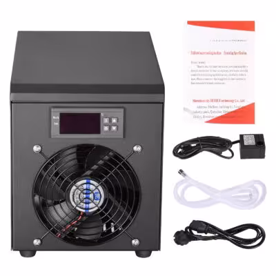 Sistema di raffreddamento acqua per acquari 180W 55L per pesci e gamberetti 10-40℃