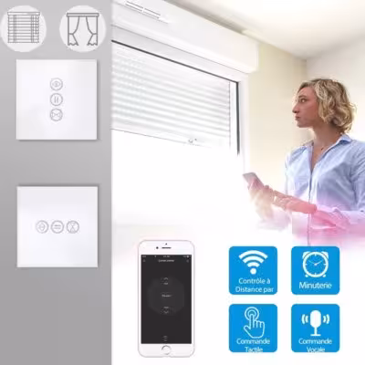Išmanios elektrinės užuolaidų žaliuzės su WiFi valdymu