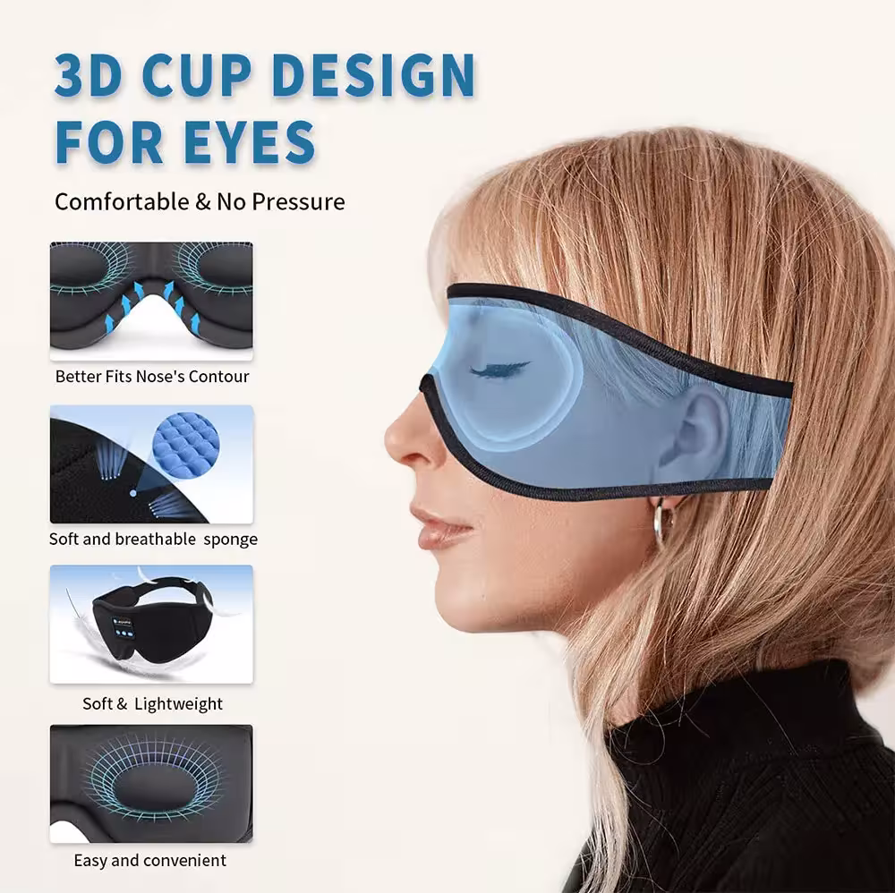 mascherina per il sonno con Bluetooth