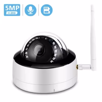 Telecamera IP WiFi 5MP con visione notturna e avvisi LED ed e-mail