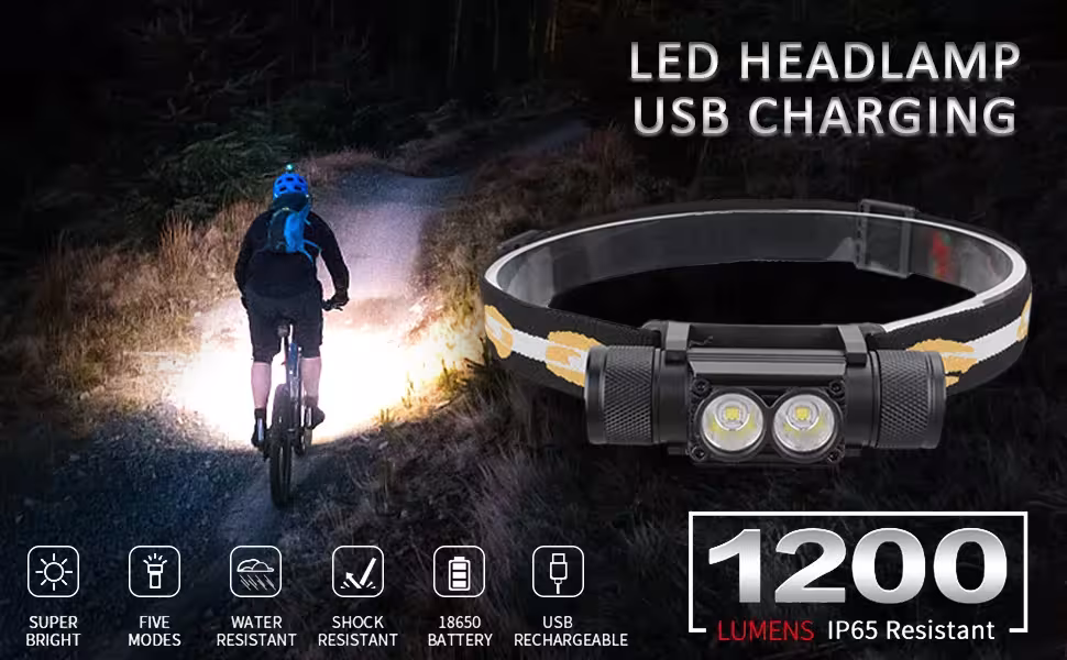 LED flashlight USB rechargeable