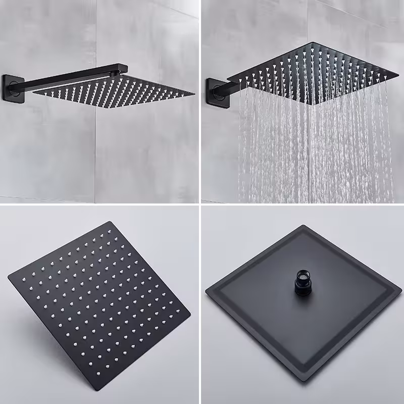 black shower system