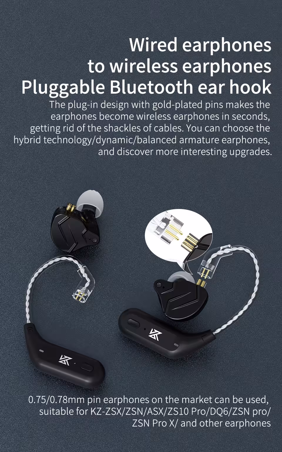 wireless Bluetooth module for earphones
