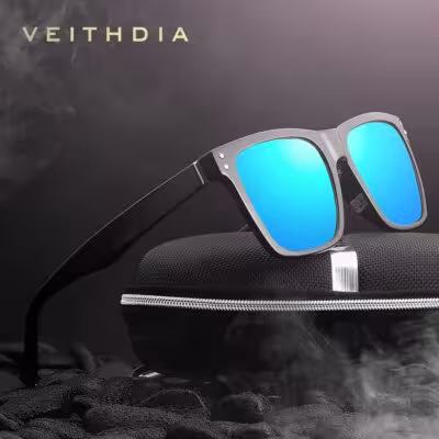 VEITHDIA Mode Lunettes de soleil unisexe Photochronous Polarized UV400 Lunettes de soleil 7018