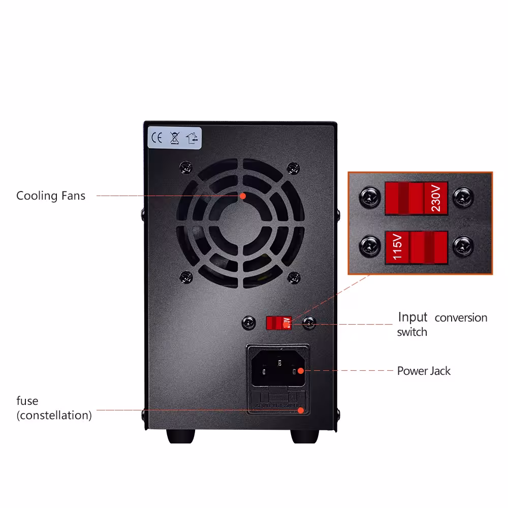 alimentatore CC regolabile